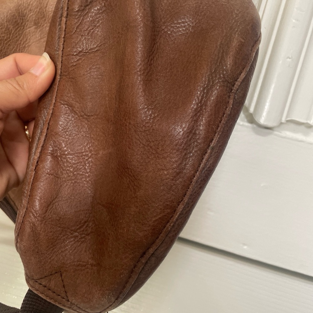 L.L. Bean Brown Leather Belt Bag - Picture 5 of 8